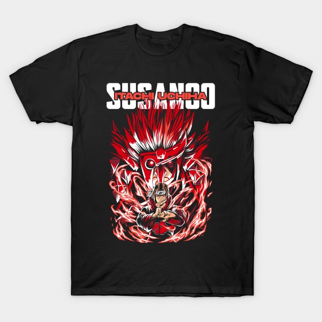 Susanoo Itachi anime Fanart T-Shirt by Planet of Tees